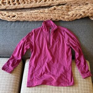REI Kids' Long Sleeve Magenta Half-Zip Tee